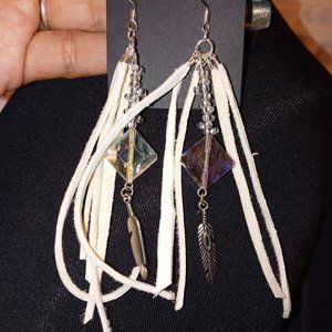Handmade leather earrings